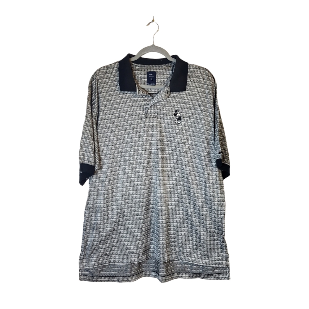 Nike Disney Mickey Black Patterned Golf Polo